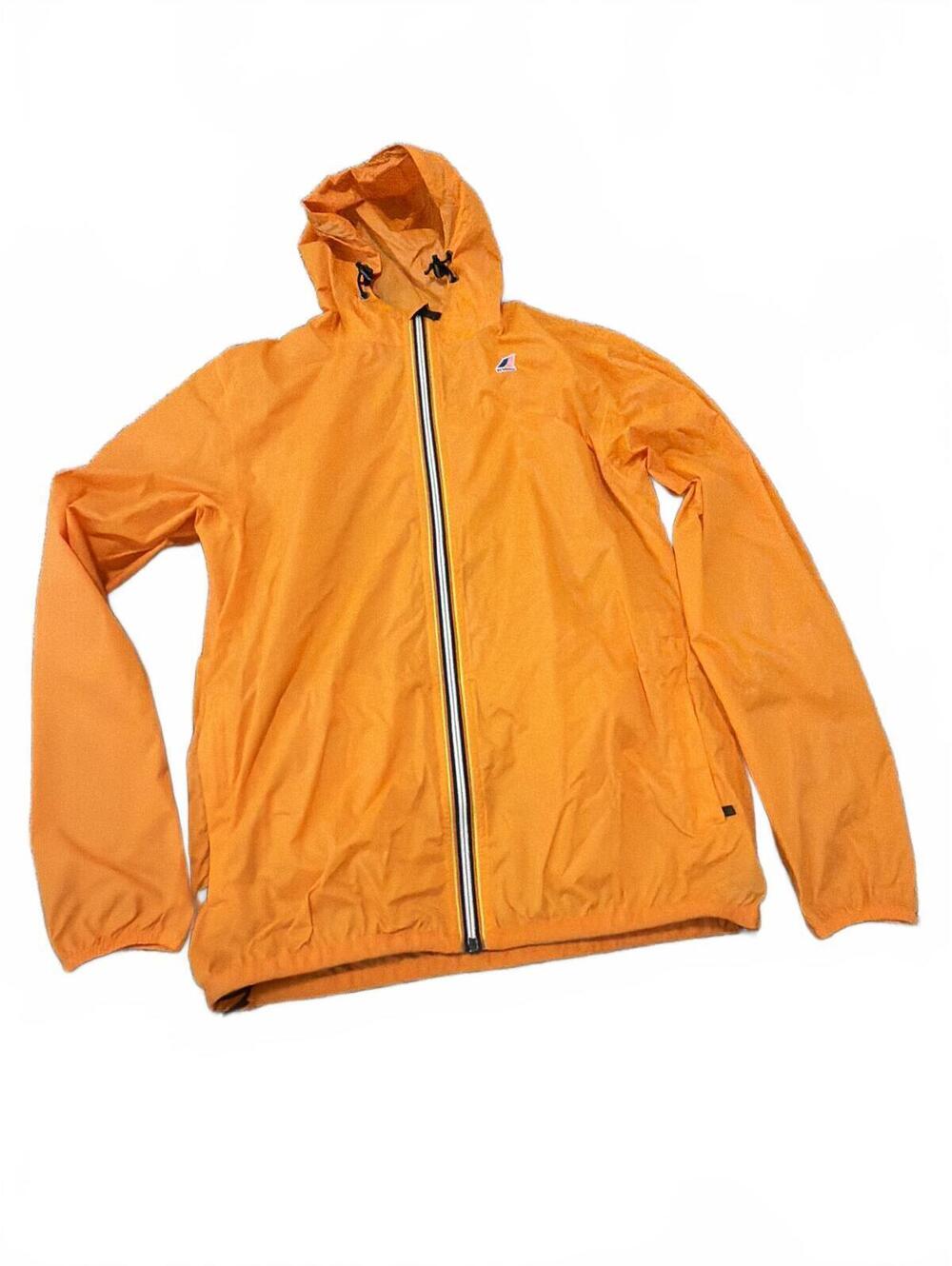 K-Way Boys Kids Orange Hooded Windbreaker Jacket 16 Years